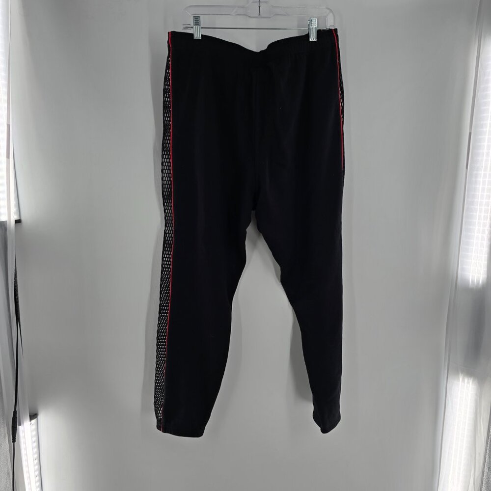 NWT Good American Mesh Sweatpants Core‎ Pant Black Size XL - Picture 5 of 10